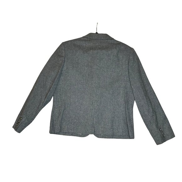 Vintage Pendleton Womens Blazer Gray 100% Wool Jacket Large - Picture 2 of 8